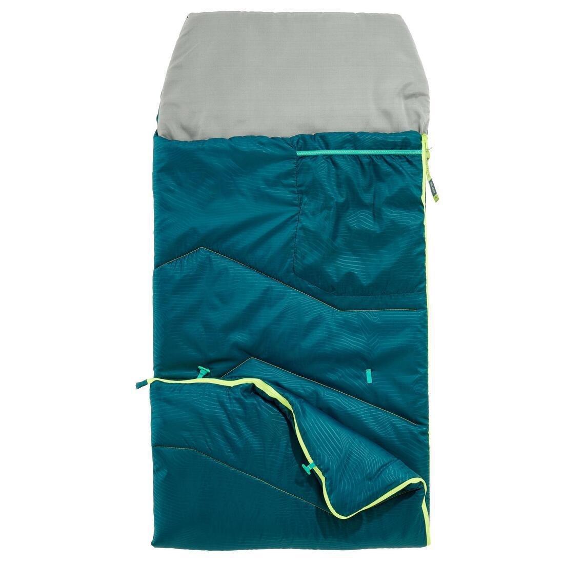 QUECHUA - Kids Sleeping Bag MH100, Dark Petrol Blue