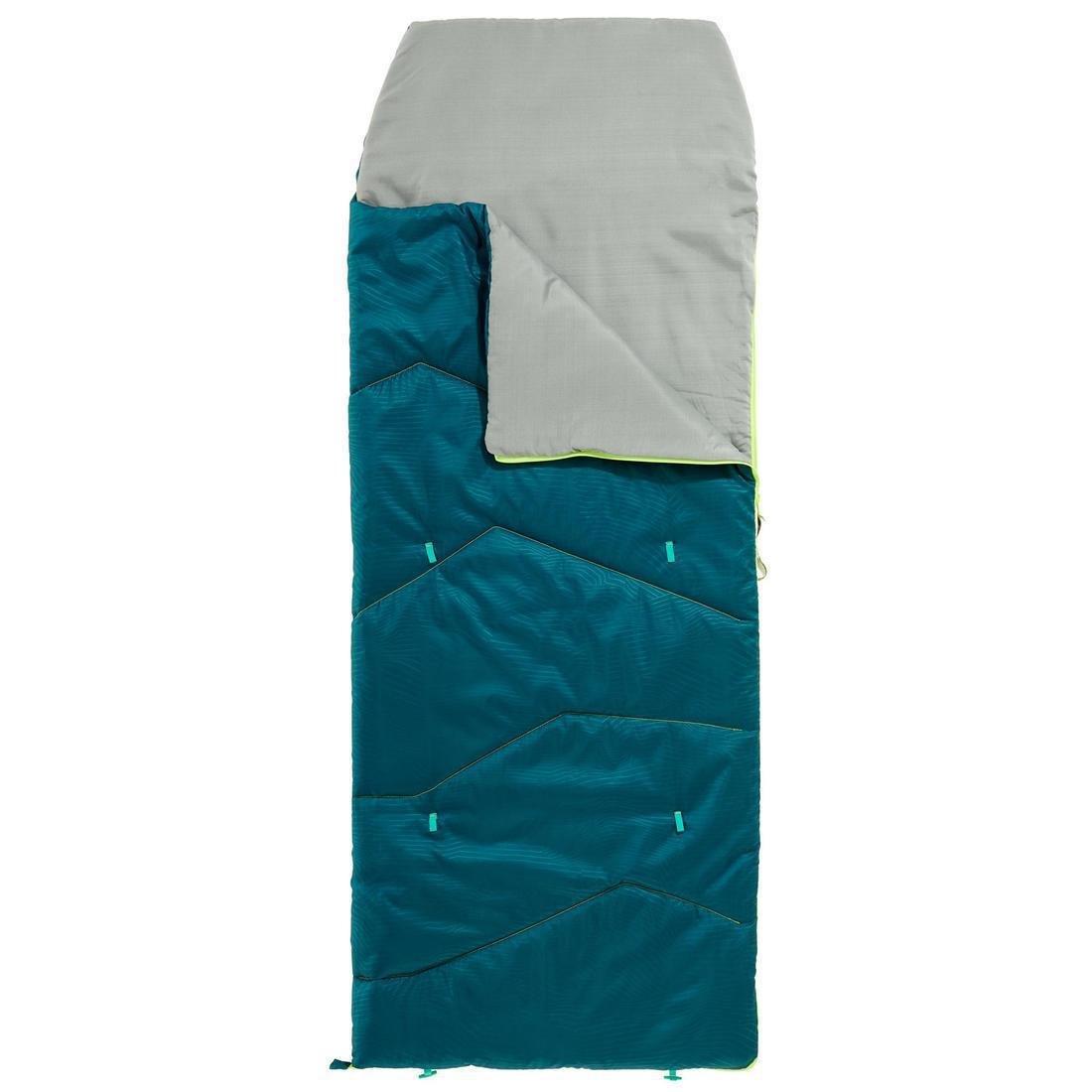 QUECHUA - Kids Sleeping Bag MH100, Dark Petrol Blue