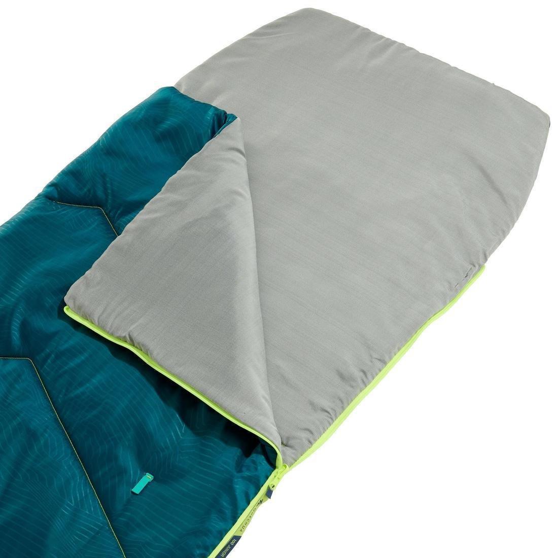 QUECHUA - Kids Sleeping Bag MH100, Dark Petrol Blue