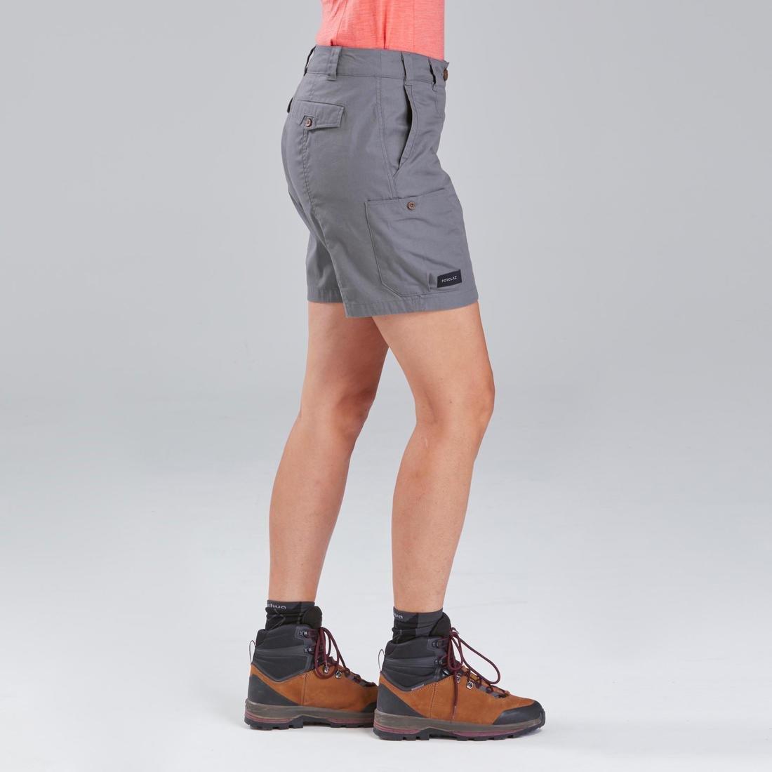Womens Trekking Travel Shorts Travel100 , Khaki Grey, , large image number 2