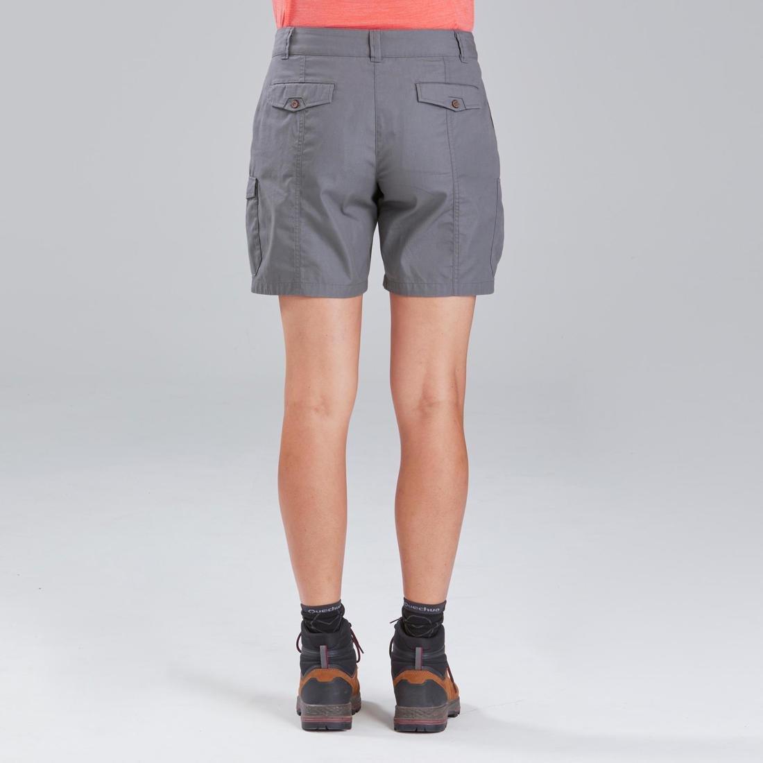 Womens Trekking Travel Shorts Travel100 , Khaki Grey, , large image number 3