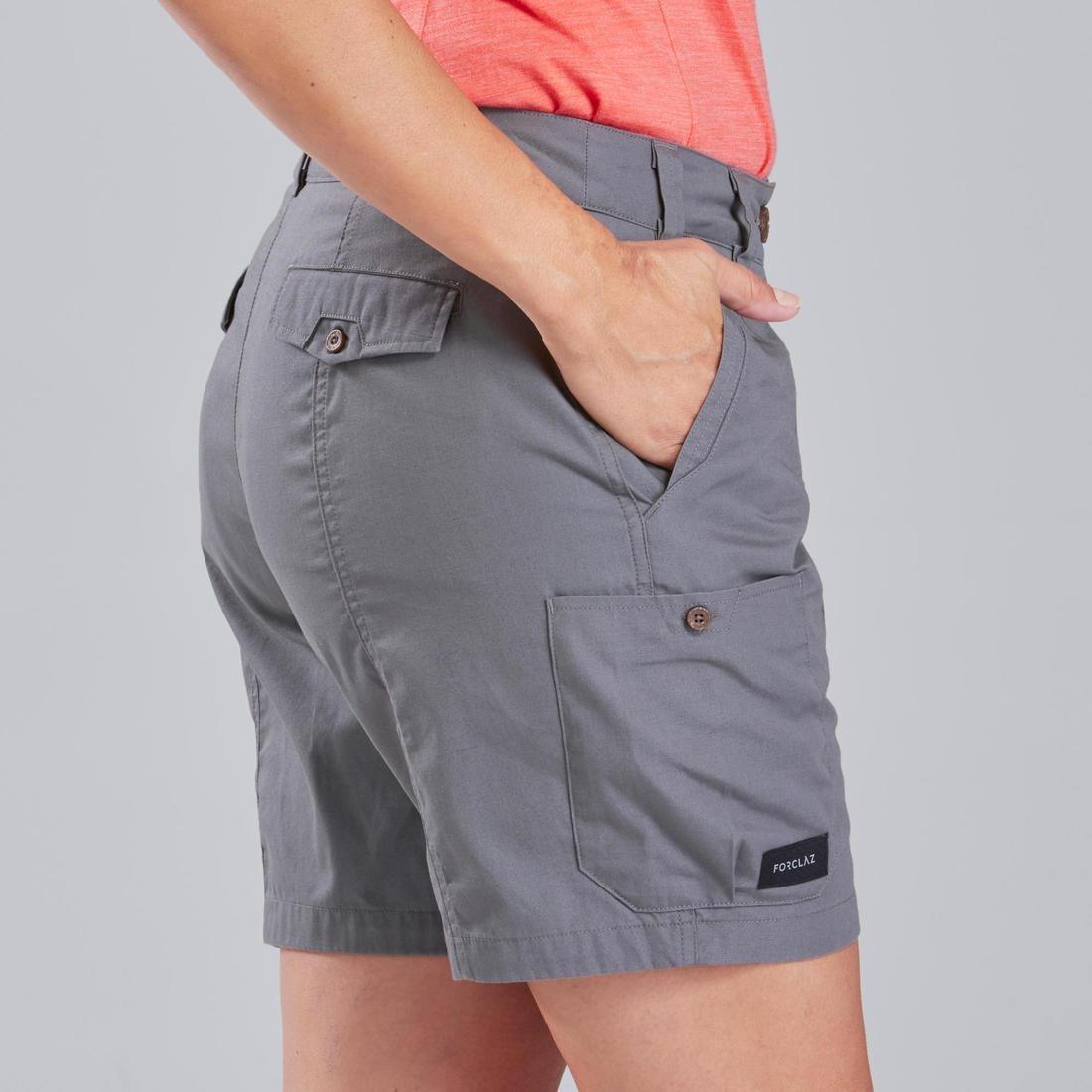 Womens Trekking Travel Shorts Travel100 , Khaki Grey, , large image number 6