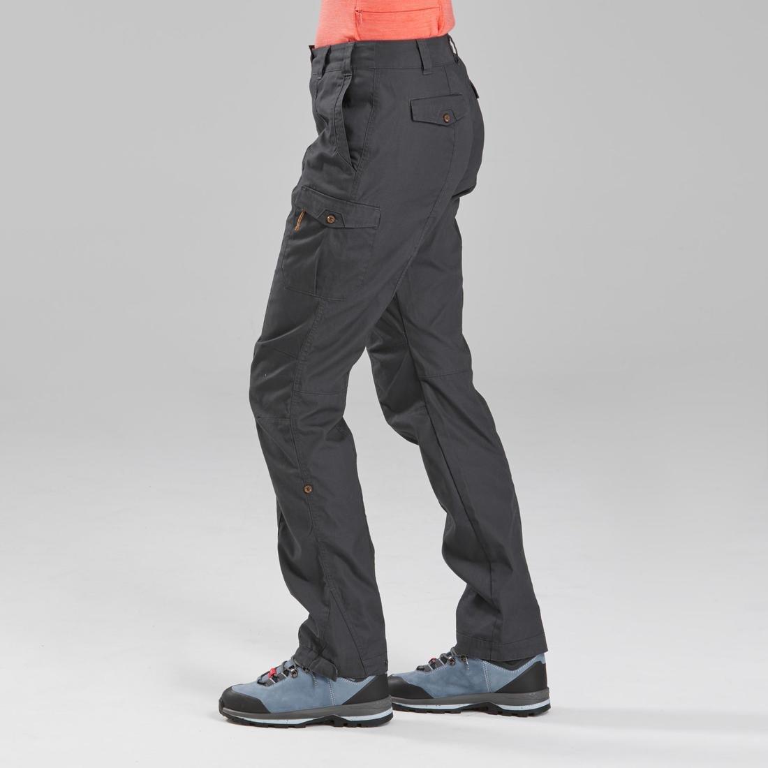 Womens Trekking Travel Trousers Travel100 , Carbon Grey, , large image number 2