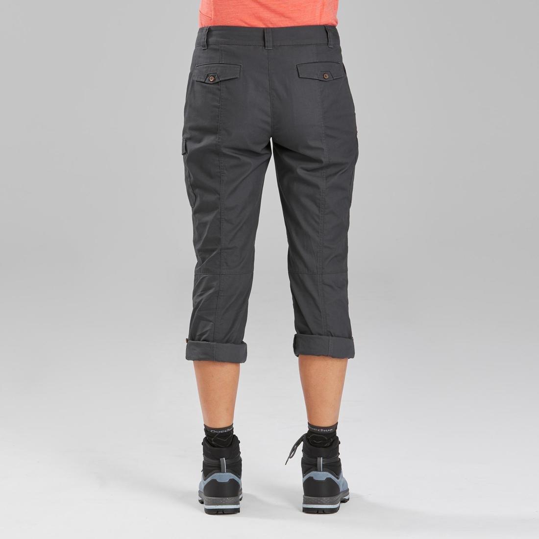Womens Trekking Travel Trousers Travel100 , Carbon Grey, , large image number 3
