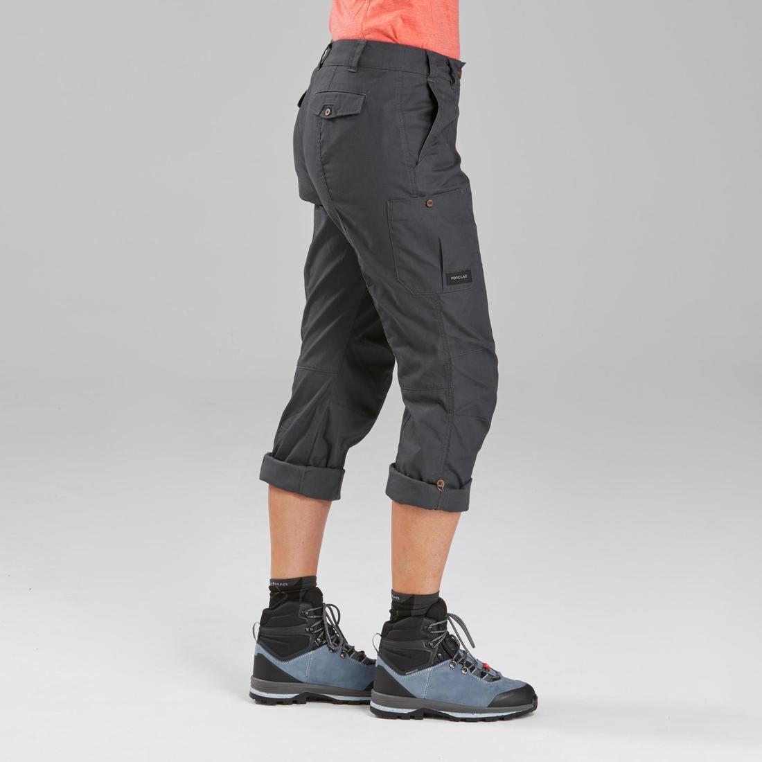 Womens Trekking Travel Trousers Travel100 , Carbon Grey, , large image number 4