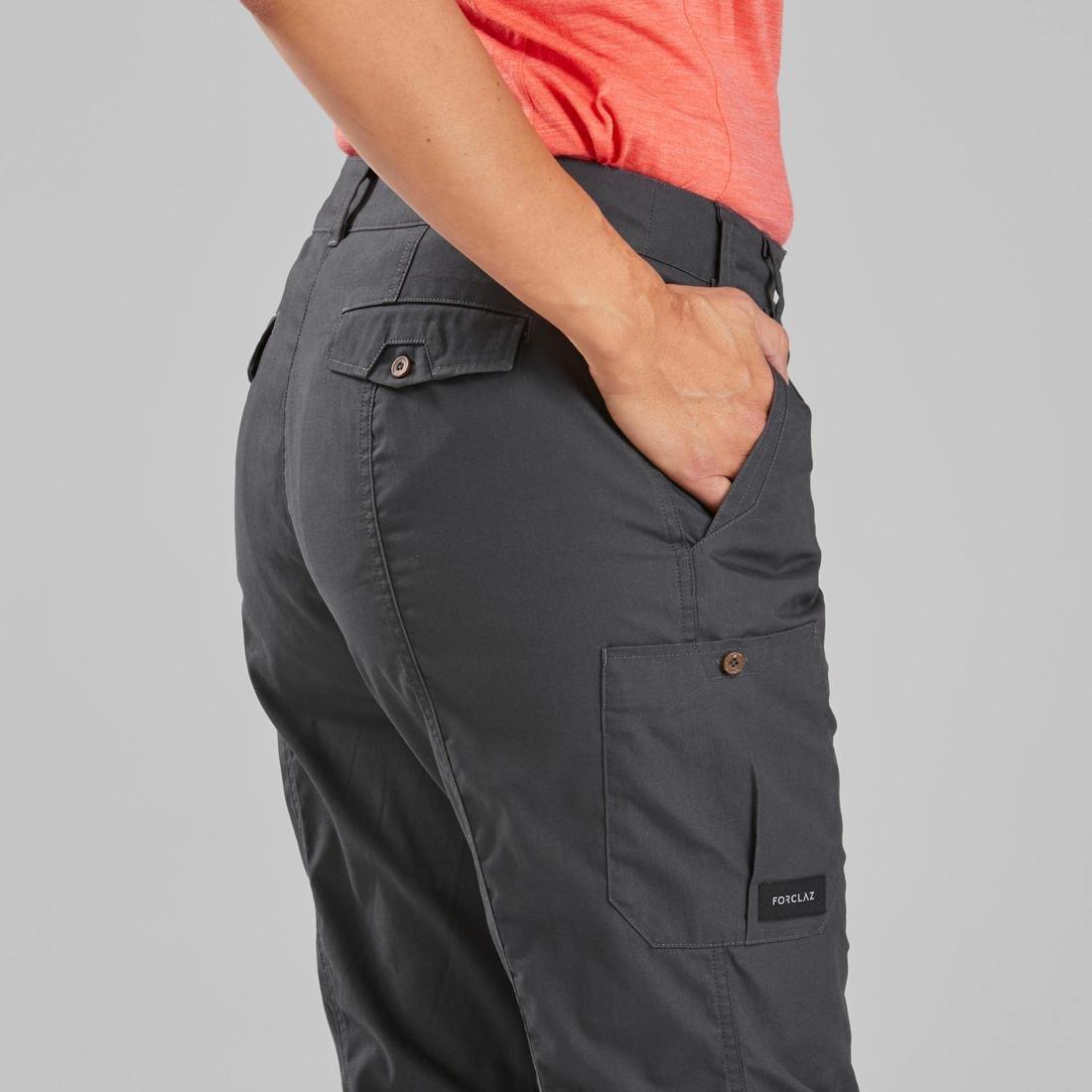 Womens Trekking Travel Trousers Travel100 , Carbon Grey, , large image number 6