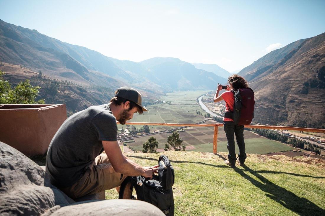 Women's Trekking Travel Trousers, TRAVEL 100, Grey, No Color, large image number 11