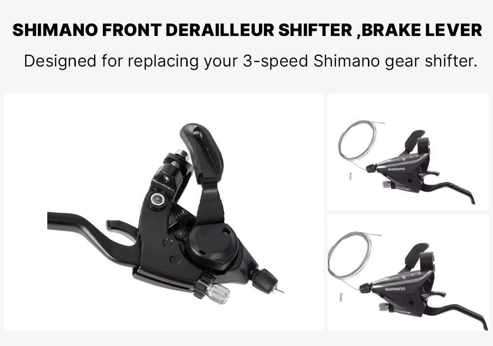 3-Speed Front Derailleur Shifter + Brake Lever Combo, No Color, large image number 3