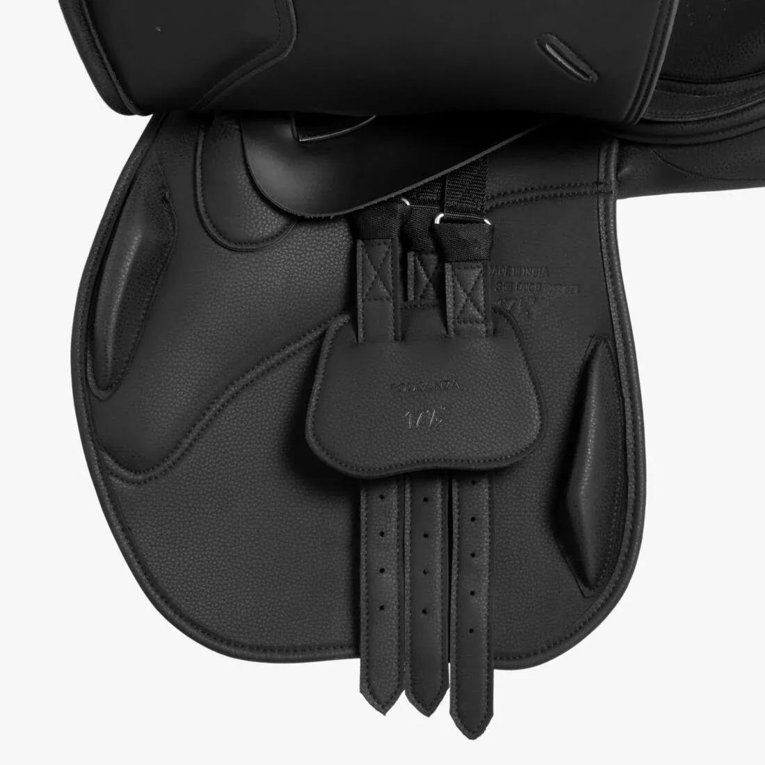 17.5 Synthetic Horse Riding Saddle for Horse and Pony - 100, Black, No Color, large image number 1