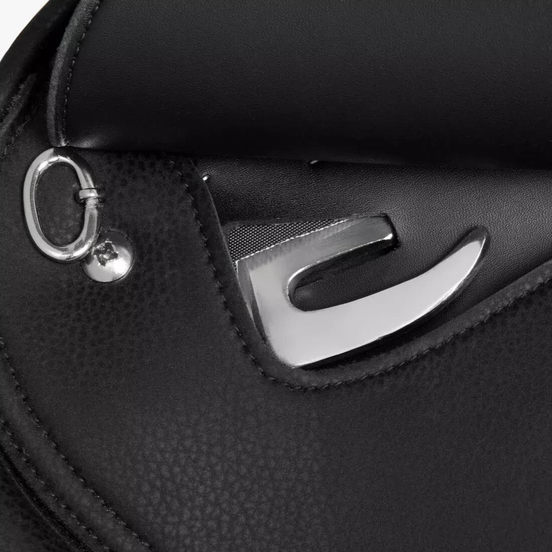 17.5 Synthetic Horse Riding Saddle for Horse and Pony - 100, Black, No Color, large image number 4