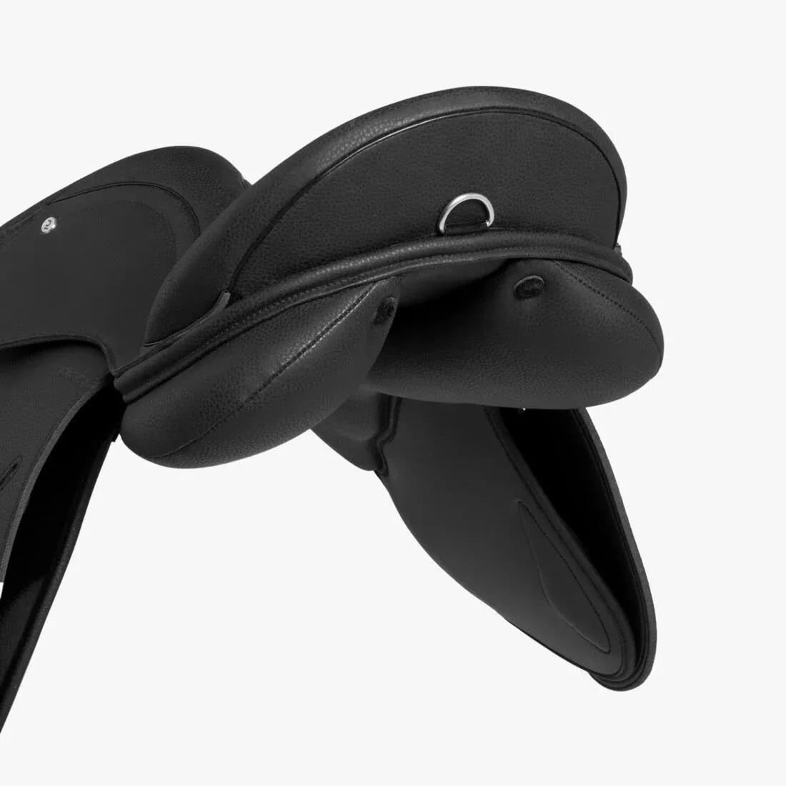 17.5 Synthetic Horse Riding Saddle for Horse and Pony - 100, Black, No Color, large image number 5