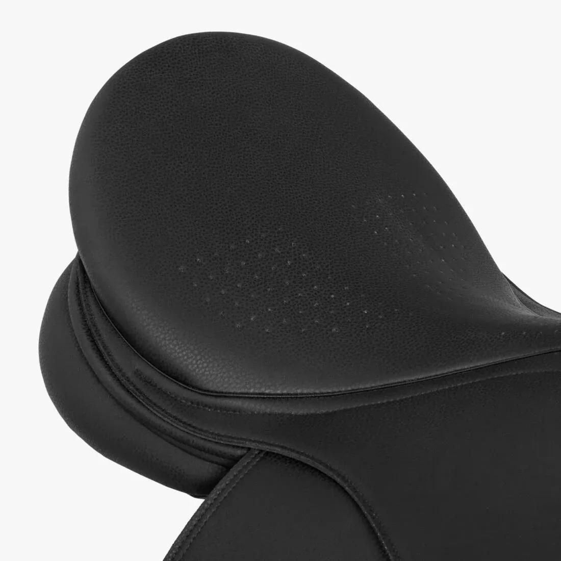 17.5 Synthetic Horse Riding Saddle for Horse and Pony - 100, Black, No Color, large image number 7