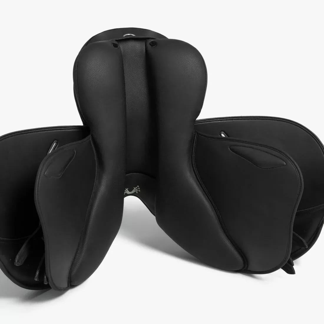 17.5 Synthetic Horse Riding Saddle for Horse and Pony - 100, Black, No Color, large image number 9