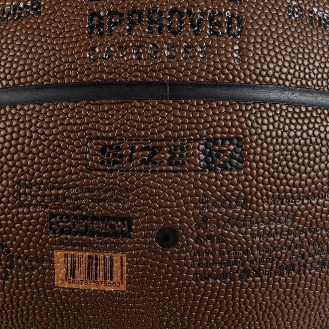 Adult Grippy Basketball - BT500, Brown, No Color, large image number 4