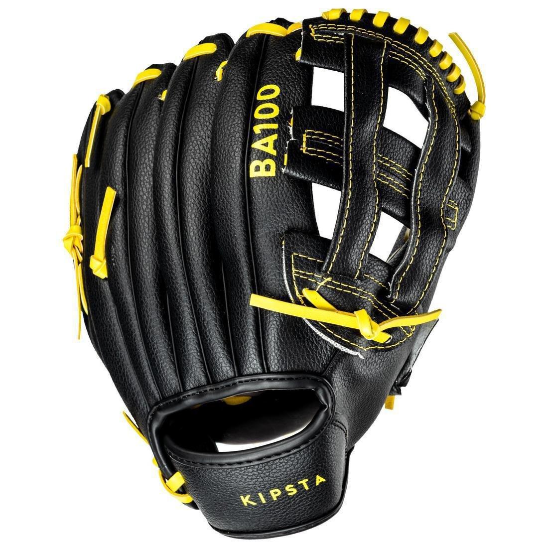 Baseball Glove - BA100 Right Hand, Black, No Color, large image number 0