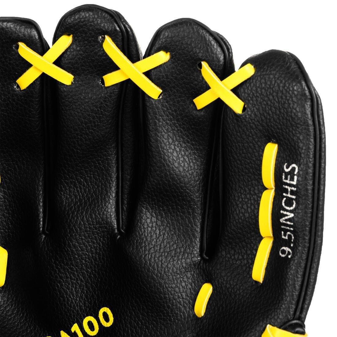 Baseball Glove - BA100 Right Hand, Black, No Color, large image number 5