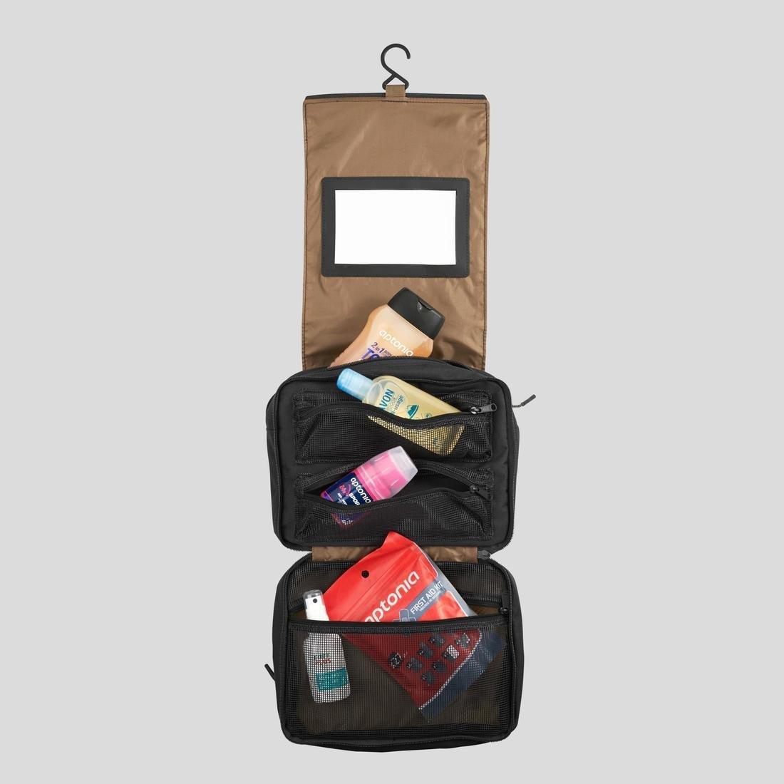 Travel Wash Bag, Grey, No Color, large image number 6