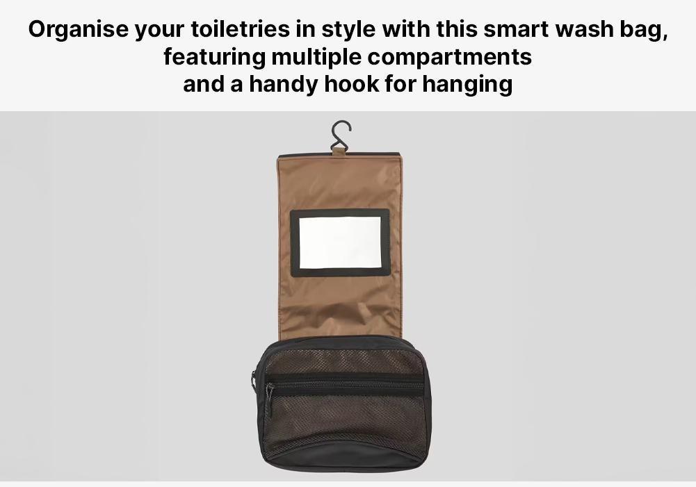 Travel Wash Bag, Grey, No Color, large image number 9