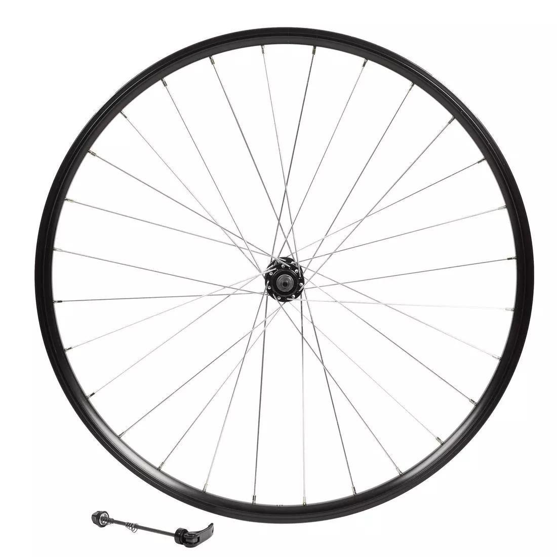 Double-Walled Quick-Release V-Brake Mountain Bike Front Wheel, No Color, large image number 0