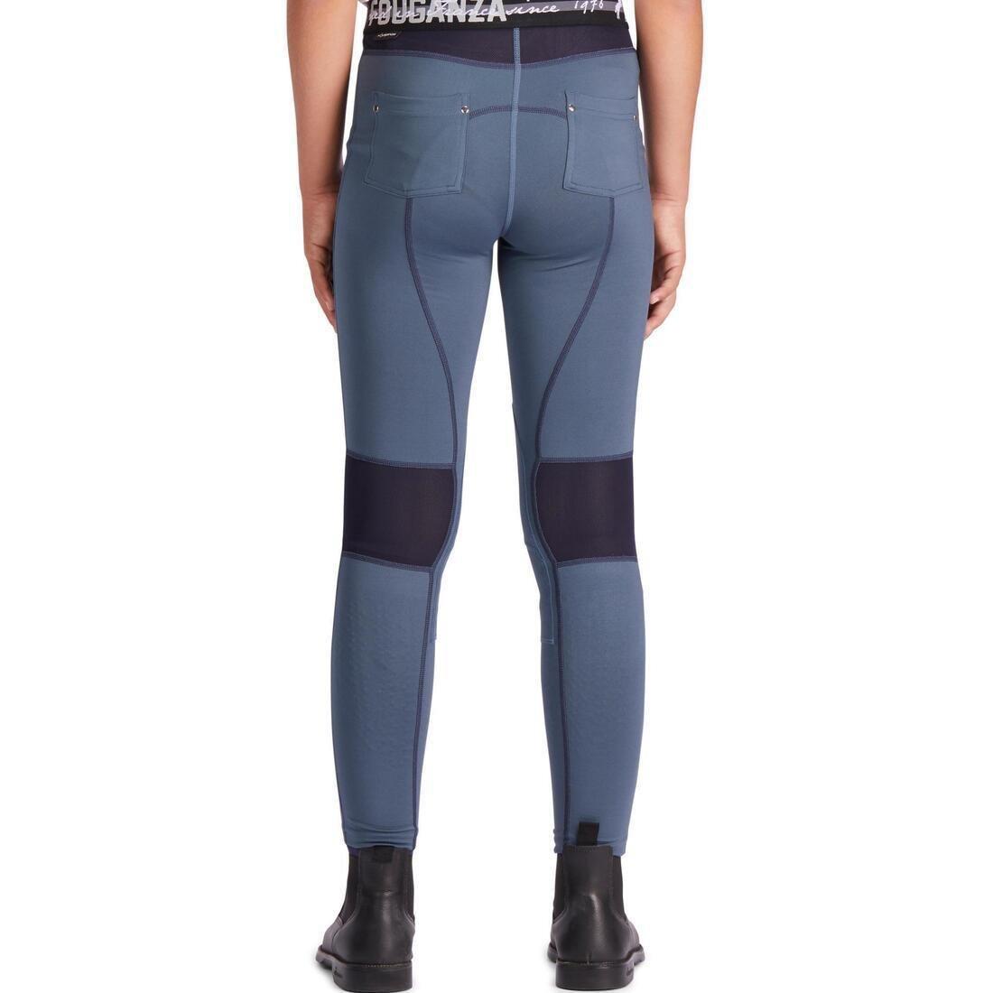 Kids Horse Riding Light Jodhpurs100 , Asphalt Blue, No Color, large image number 3