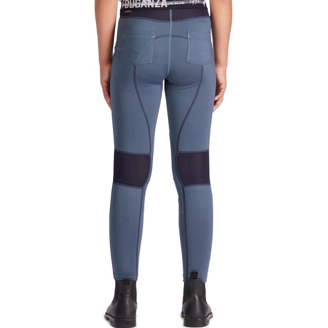 FOUGANZA - Kids' Horse Riding Light Jodhpurs 100-Blue