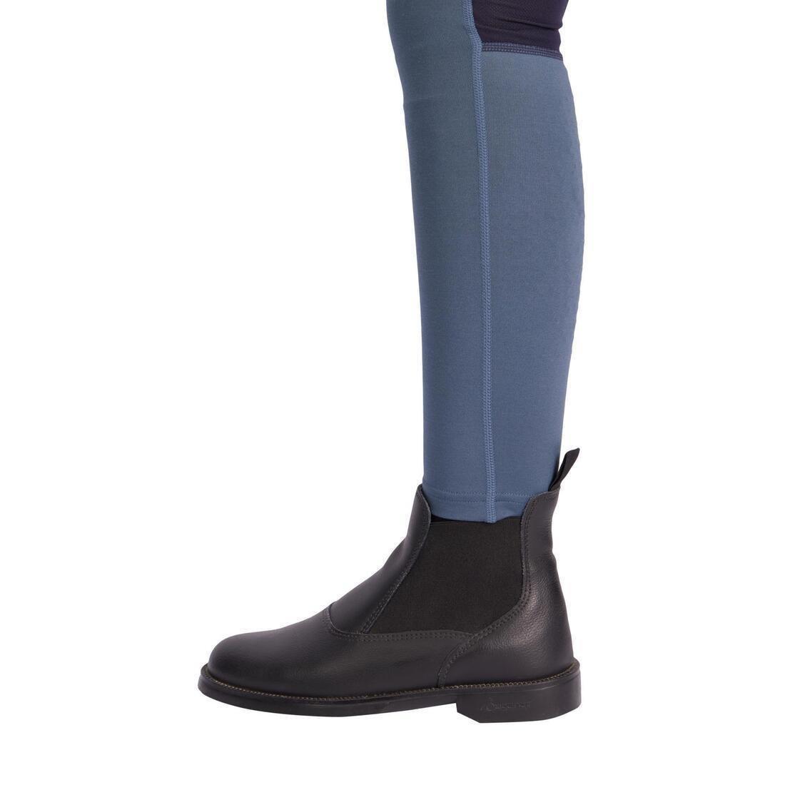 Kids Horse Riding Light Jodhpurs100 , Asphalt Blue, No Color, large image number 7