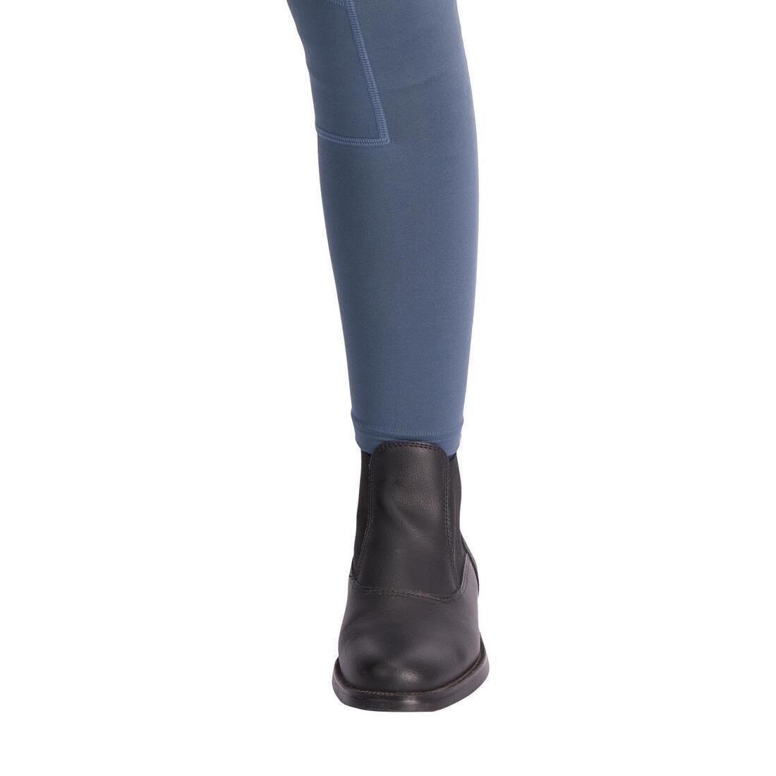 Kids Horse Riding Light Jodhpurs100 , Asphalt Blue, No Color, large image number 8