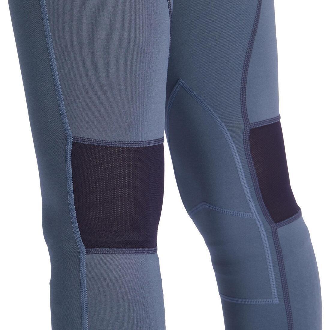 Kids Horse Riding Light Jodhpurs100 , Asphalt Blue, No Color, large image number 9