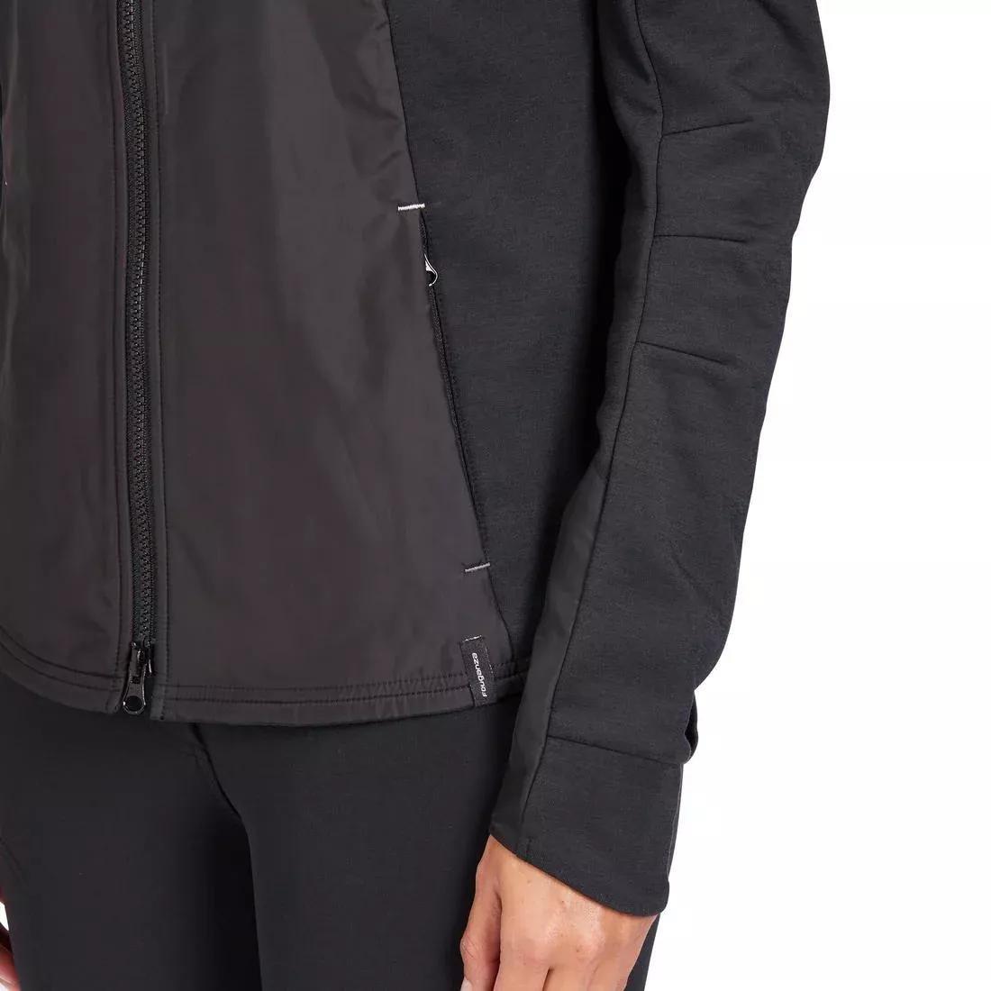 Women's Horse Riding Zipped Sweatshirt 500 - Black, , large image number 6