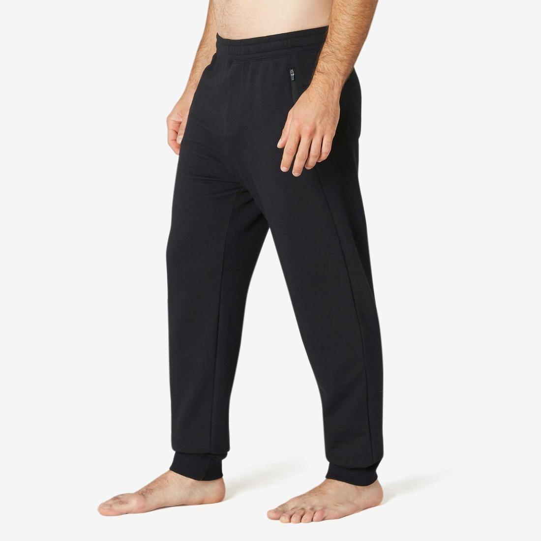 DOMYOS - Fitness Jogging Bottoms With Zip Pockets, Asphalt Blue