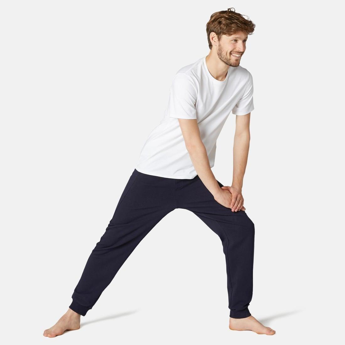 DOMYOS - Fitness Jogging Bottoms With Zip Pockets, Asphalt Blue