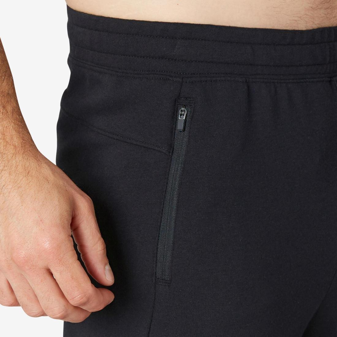 DOMYOS - Fitness Jogging Bottoms With Zip Pockets, Asphalt Blue