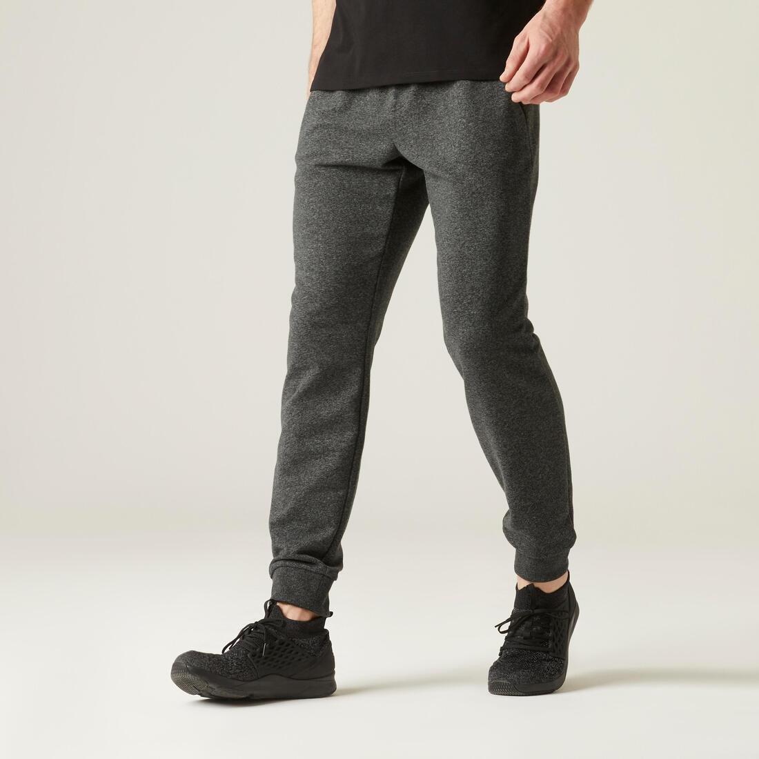 Fitness Jogging Bottoms With Zip Pockets, Grey, , large image number 1