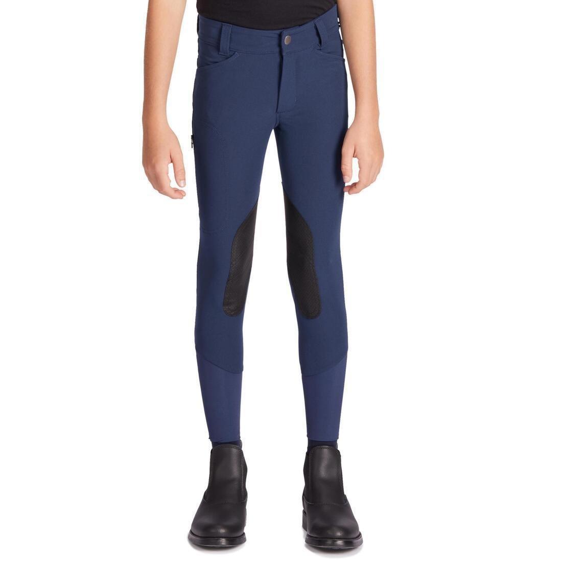 500 Children's Horse Riding Mesh JodhpurNavy, Deep Navy, No Color, large image number 3