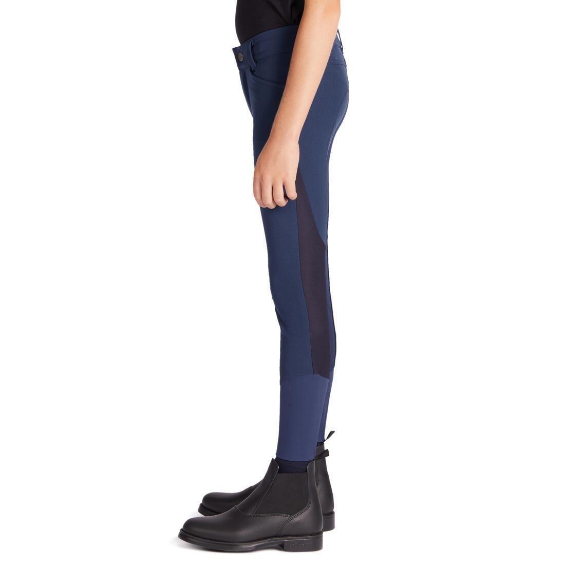 500 Children's Horse Riding Mesh JodhpurNavy, Deep Navy, No Color, large image number 6