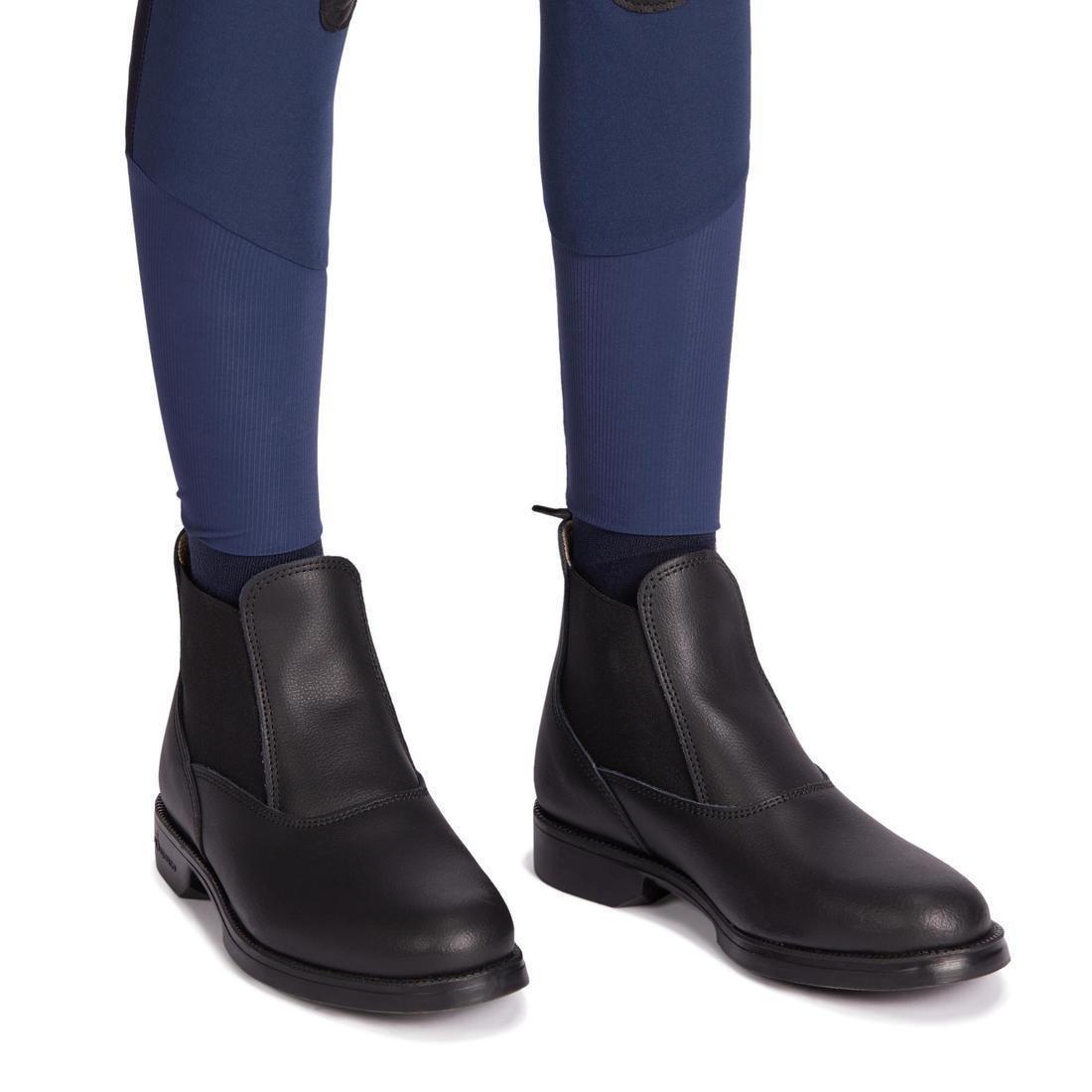 FOUGANZA - 500 Children's Horse Riding Mesh JodhpurNavy, Deep Navy