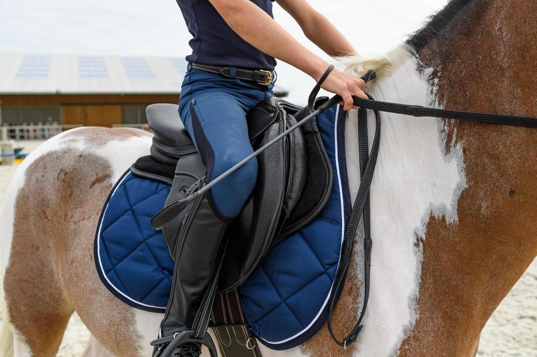 500 Children's Horse Riding Mesh JodhpurNavy, Deep Navy, No Color, large image number 14