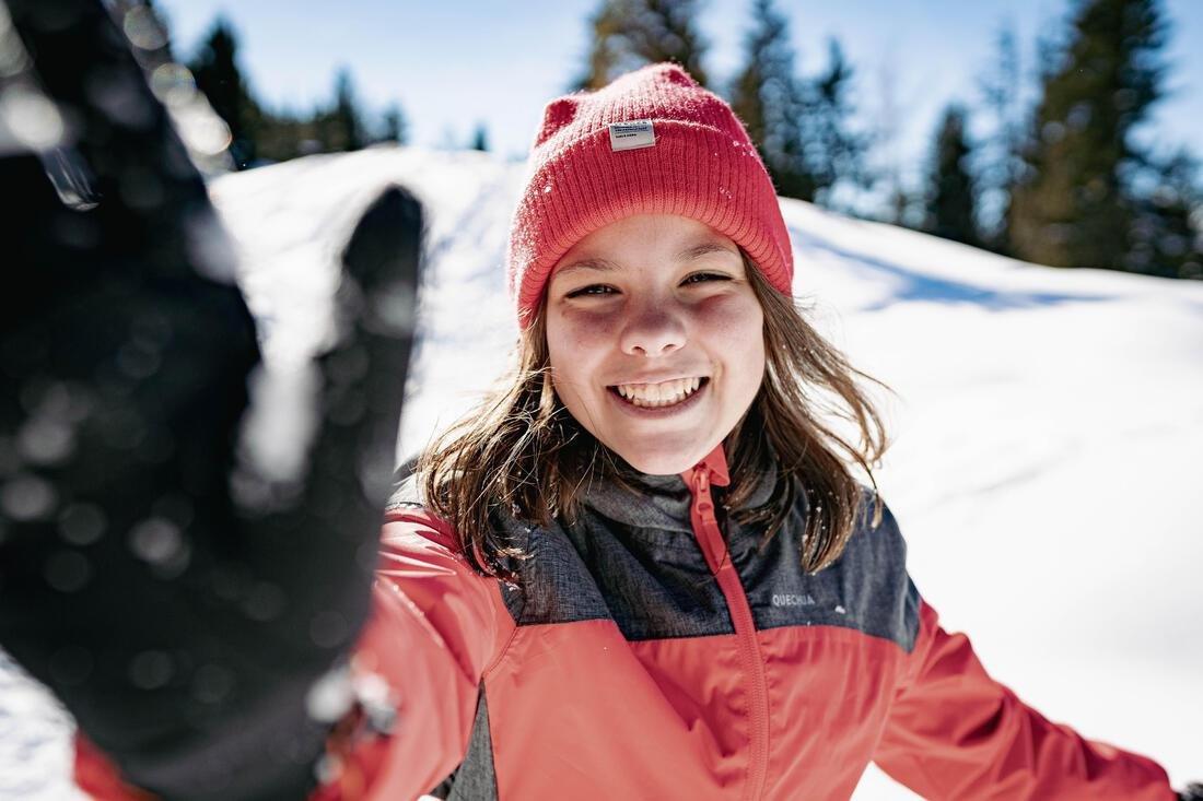 Kids Touchscreen Compatible Hiking Gloves - Sh500 Stretch, Black, , large image number 6