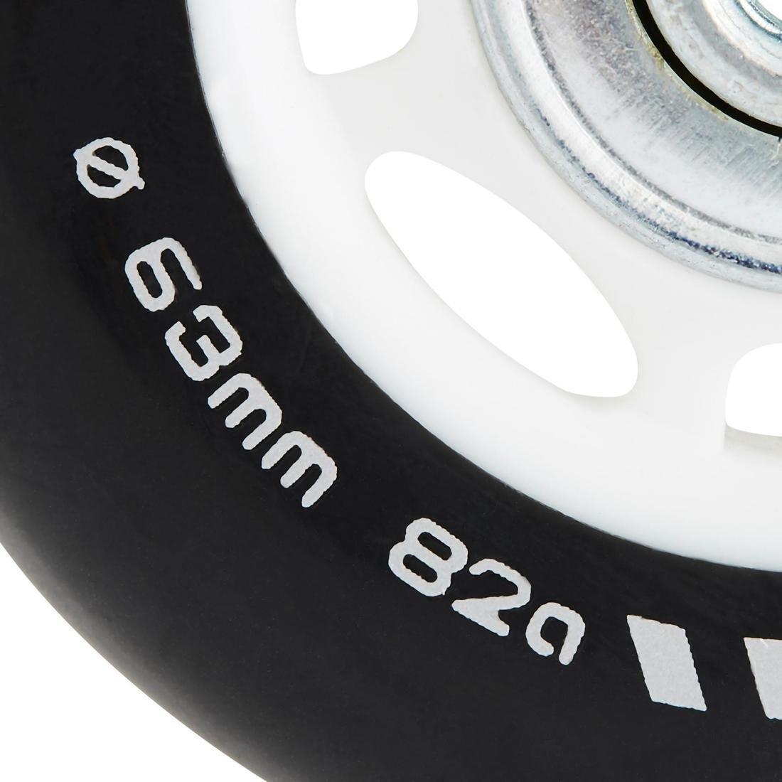 Skate Wheels 63 mm / 82A With Bearings, Black, No Color, large image number 4
