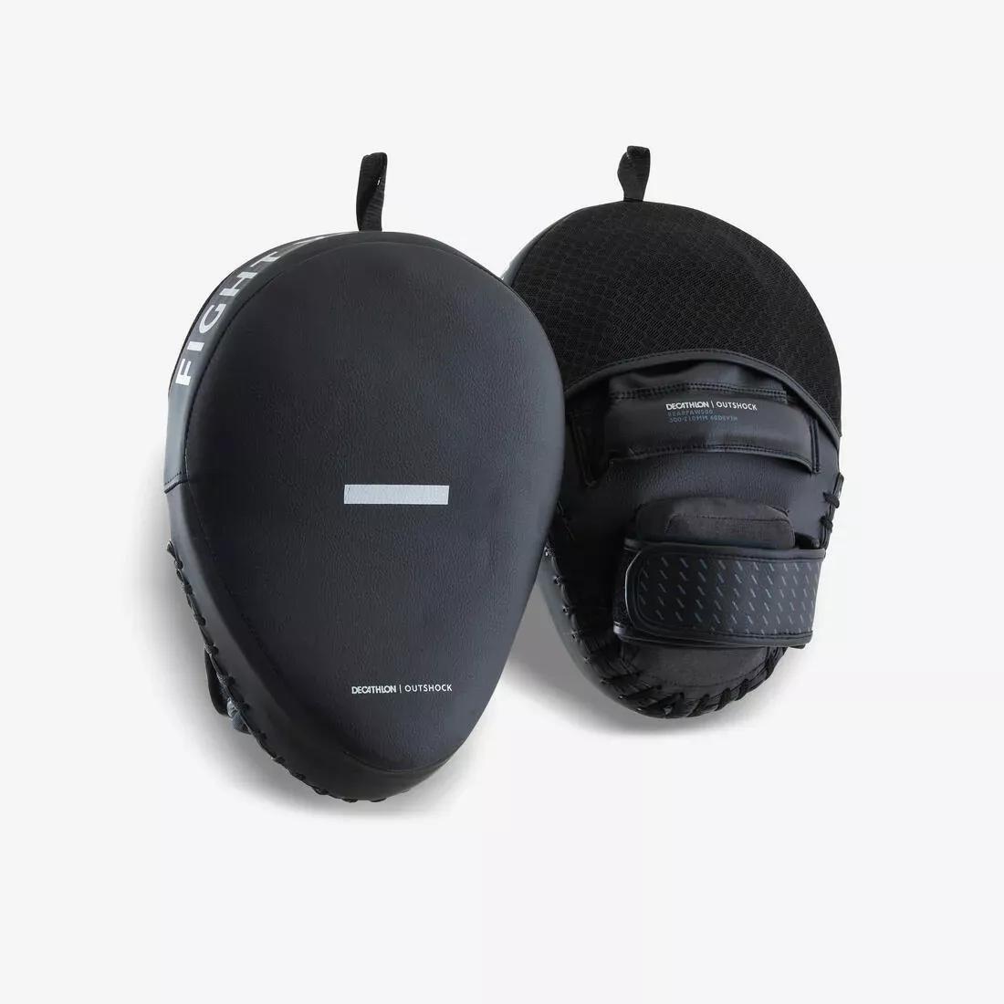 500 Curved Punch Mitts with Fastener Strap, Black, No Color, medium
