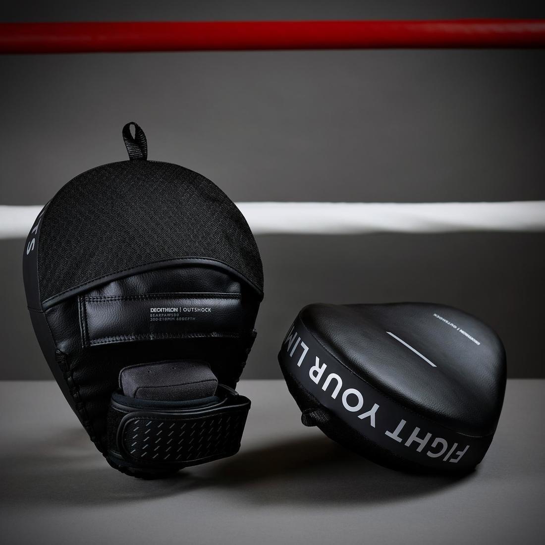 500 Curved Punch Mitts with Fastener Strap, Black, No Color, large image number 2