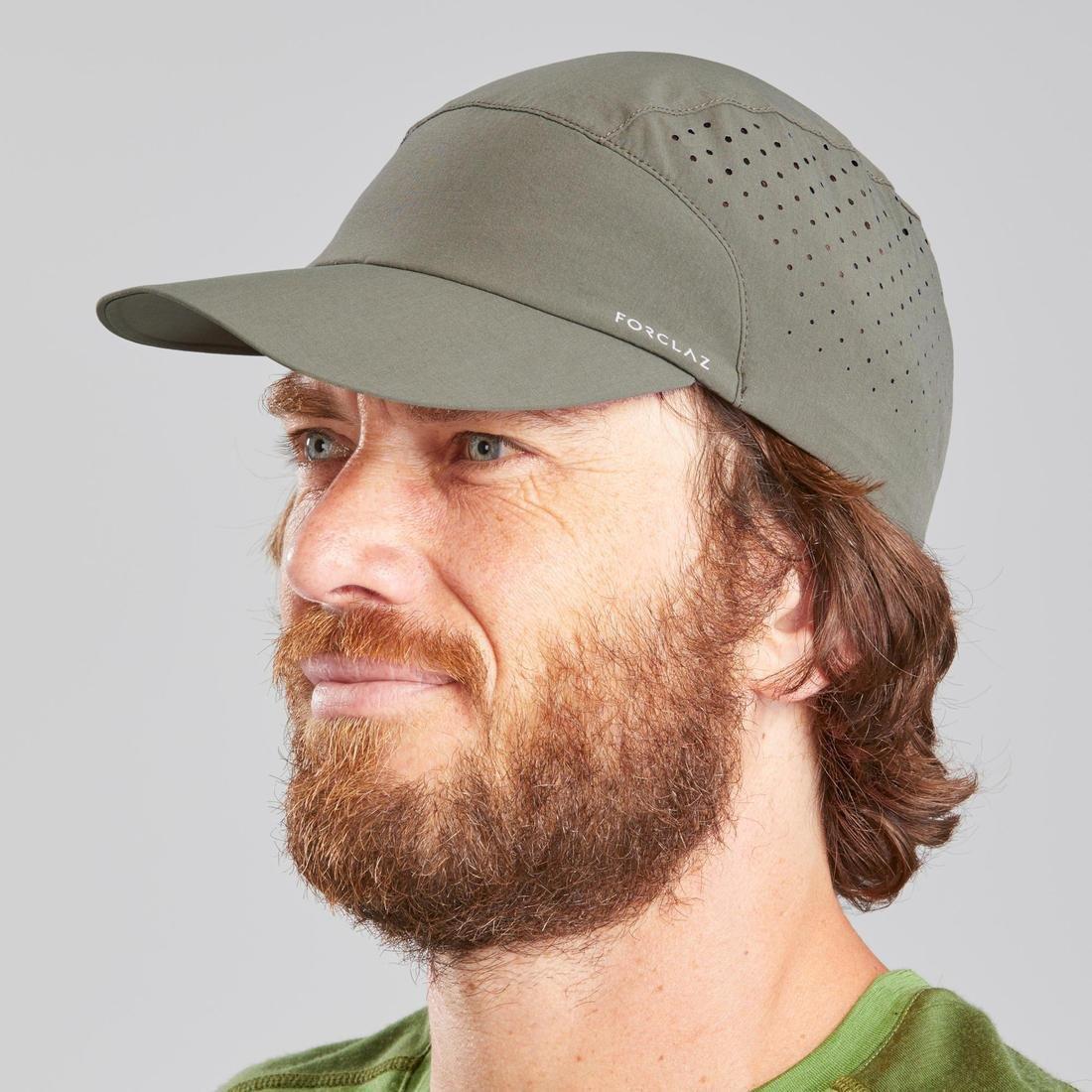 FORCLAZ - Montain Trekking Cap, Ventilated And Compact - Trek 500, Dark Ivy Green