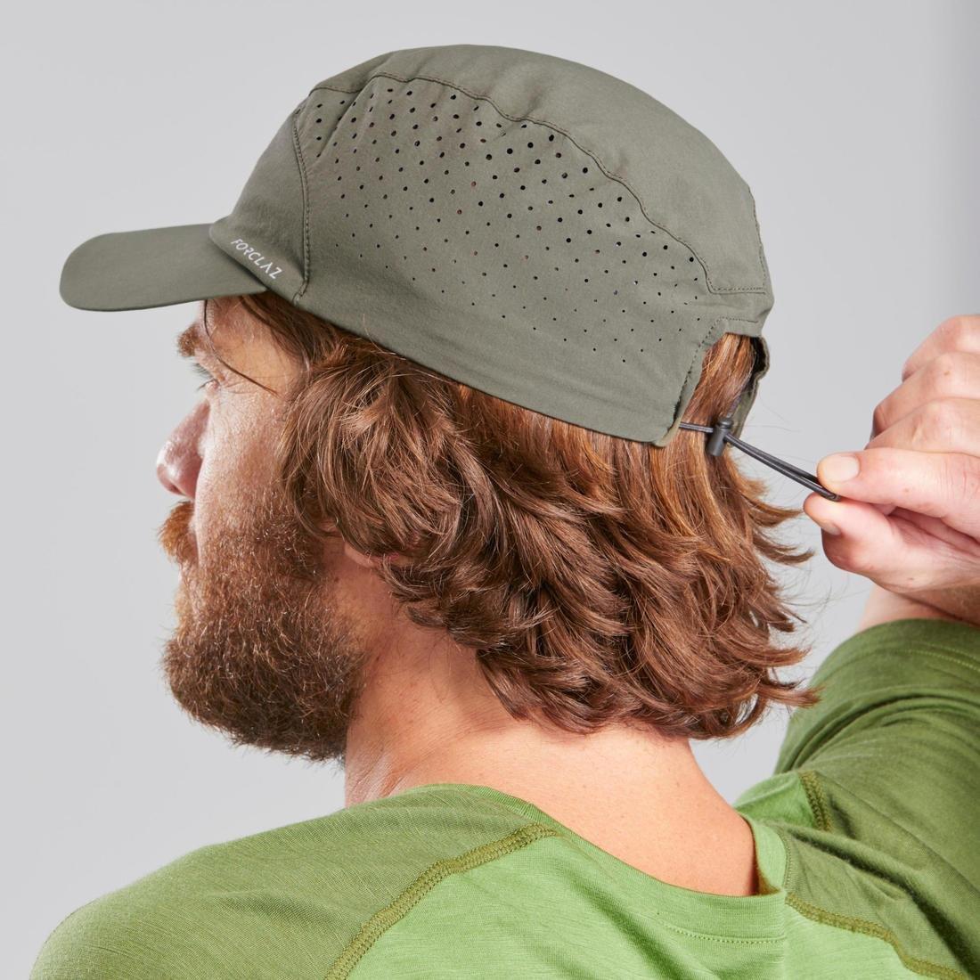 Montain Trekking Cap, Ventilated And Compact - Trek 500, Dark Ivy Green, No Color, large image number 3