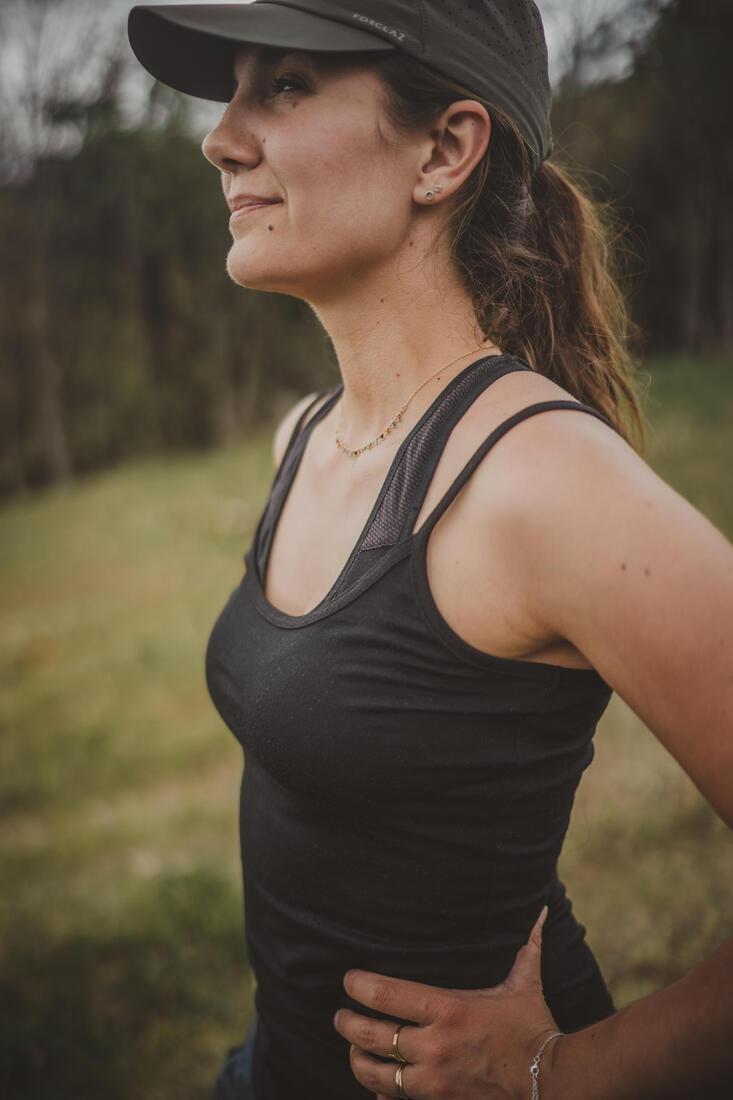 Montain Trekking Cap, Ventilated And Compact - Trek 500, Dark Ivy Green, No Color, large image number 8