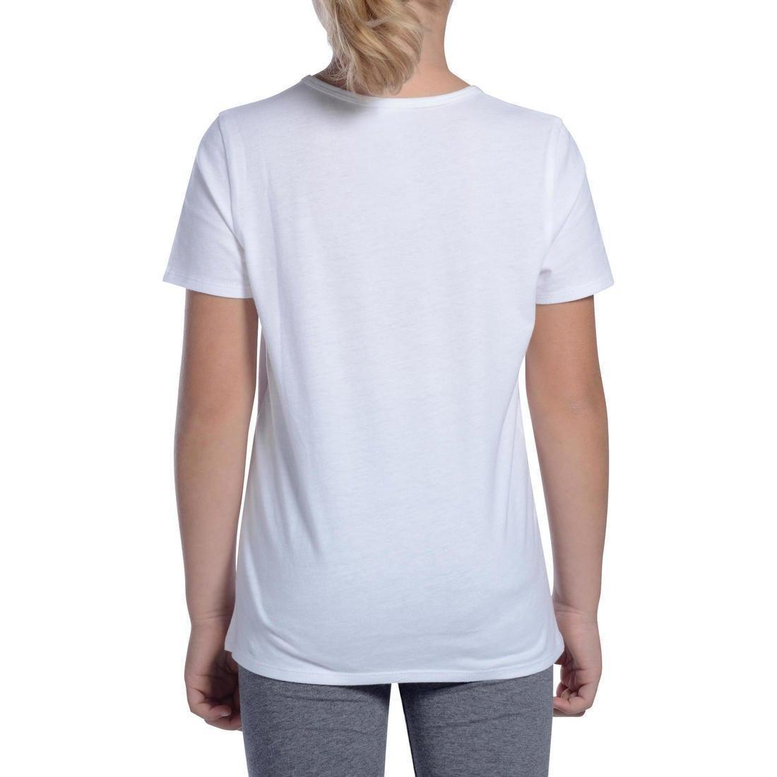 Kids' Basic Cotton T-Shirt-White, No Color, large image number 3