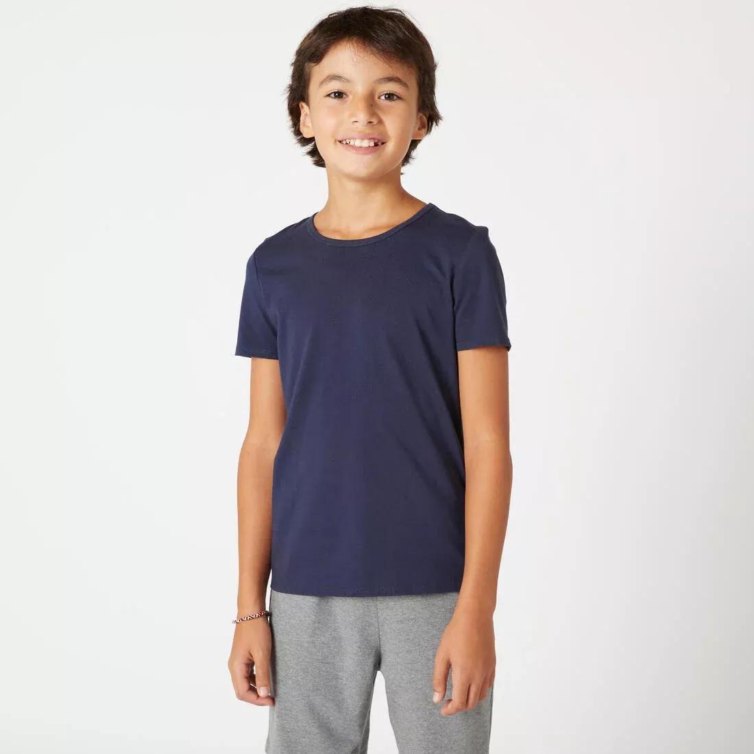 Kids' Basic Cotton T-Shirt-White, No Color, large image number 6