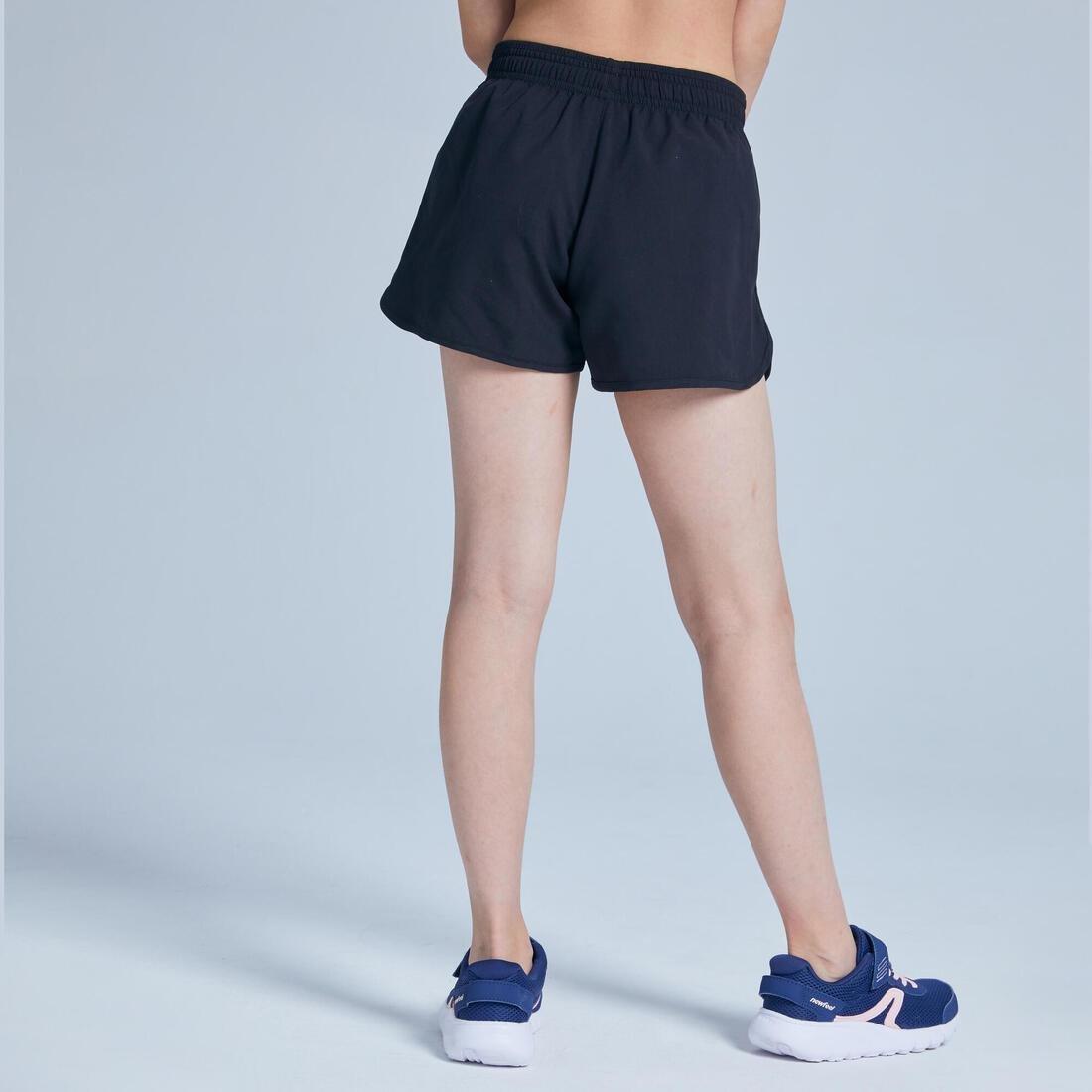 Kids Girls Breathable Shorts, Black, , large image number 14