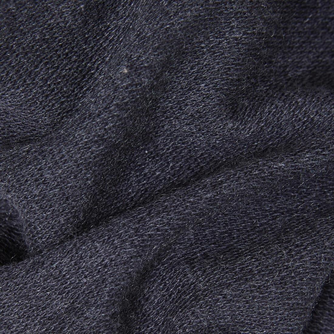 Kids Girls Warm French Terry Cotton Leggings - Basic, Grey, No Color, large image number 14