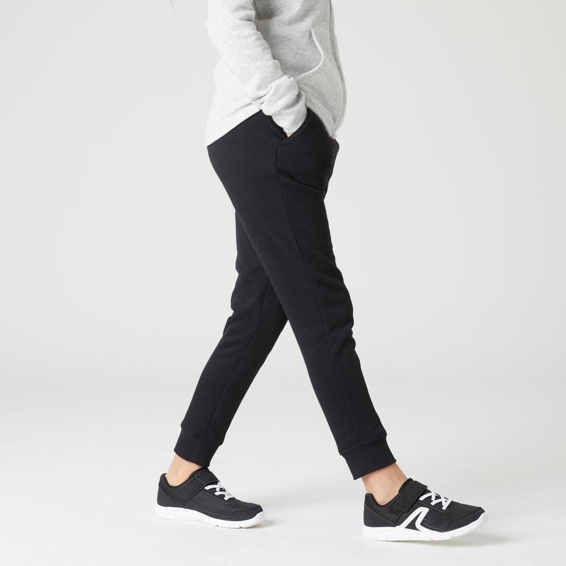 Kids Basic Jogging Bottoms with Pockets, Black, , large image number 0
