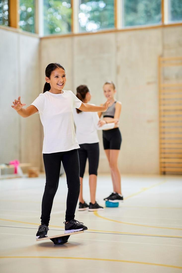 Kids Girls Short-Sleeved Gym T-Shirt - 100 Print, White, No Color, large image number 4